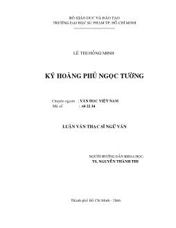 Ký hoàng phủ ngọc tường