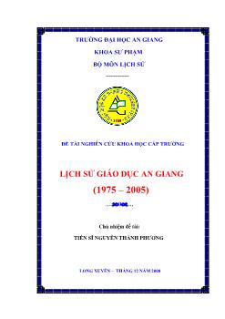 Lịch sử giáo dục An Giang (1975 - 2005)