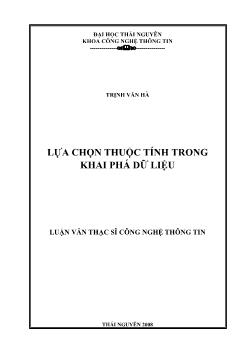 Lựa chọn thuộc tính trong khai phá dữ liệu