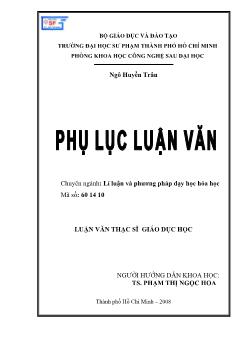 Luận văn Phụ lục : Xây dựng hệ thống bài tập trắc nghiệm khách quan sử dụng một số phần mềm dạy học và tạo các đề kiểm tra trắc nghiệm cho phần hóa học vô cơ lớp 9