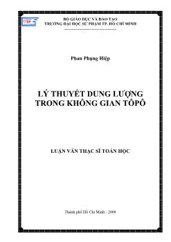 Lý thuyết dung lượng trong không gian Tôpô