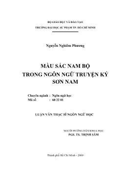 Màu sắc Nam Bộ trong ngôn ngữ truyện Ký Sơn Nam