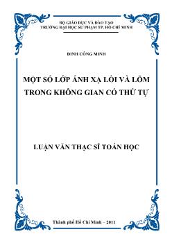 Một số lớp ánh xạ lồi và lõm trong không gian có thứ tự