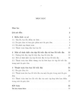 Một số tính chất của tập lồi trắc địa và bao lồi trắc địa