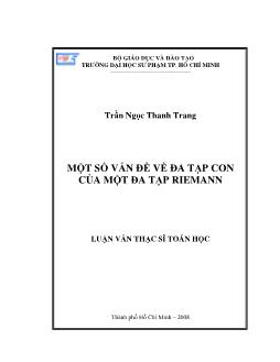 Một số vấn đề về đa tạo con của một đa tạp Riemann
