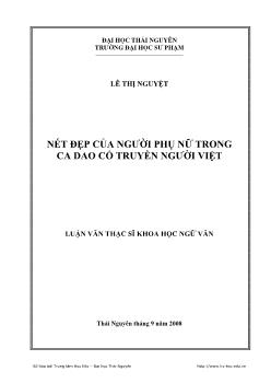 Nét đẹp của người phụ nữ trong ca dao cổ truyền người Việt