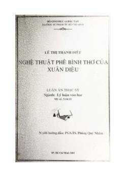 Nghệ thuật phê bình thơ của Xuân Diệu