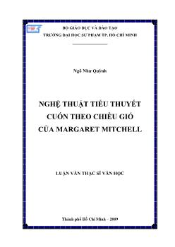 Nghệ thuật tiểu thuyết cuốn theo chiều gió của Margaret Mitchell
