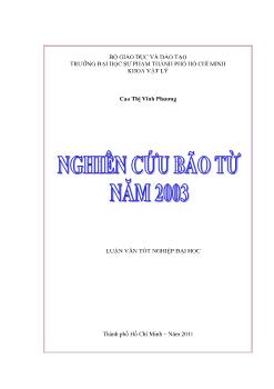 Nghiên cứu bão từ năm 2003