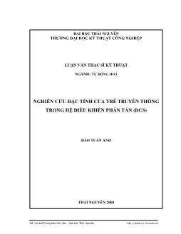 Nghiên cứu đặc tính của trễ truyền thông trong hệ điều khiển phân tán (dcs)