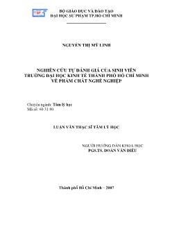 Nghiên cứu tự đánh giá của sinh viên trường Đại học Kinh tế TP.HCM về phẩm chất nghề nghiệp