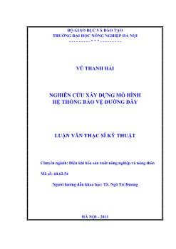 Nghiên cứu xây dựng mô hình hệ thống bảo vệ đường dây