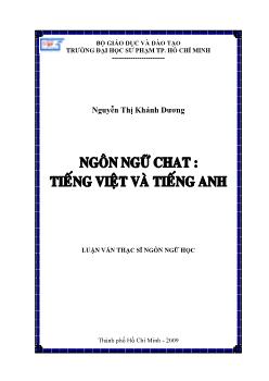 Ngôn ngữ chat: tiếng Việt và tiếng Anh