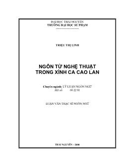 Ngôn từ nghệ thuật trong xình ca cao lan