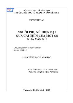 Người phụ nữ hiện đại qua cái nhìn của một số nhà văn nữ