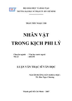 Nhân vật trong Kịch Phi Lý