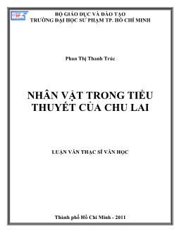 Nhân vật trong tiểu thuyết của Chu Lai