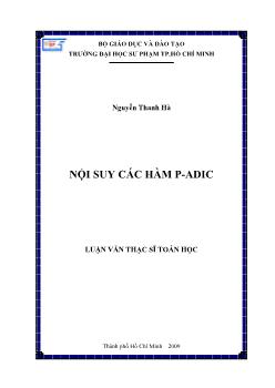 Nội suy các hàm P-Adic