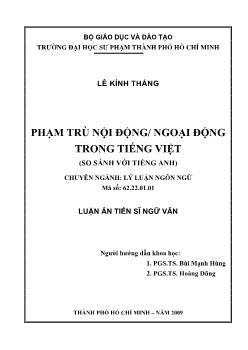 Phạm trù nội động/ngoại động trong tiếng Việt (so với tiếng Anh)