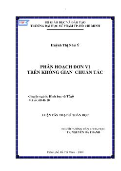 Phân hoạch đơn vị trên không chuẩn tắc