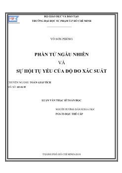 Phần tử ngẫu nhiên và sự hội tụ yếu của độ đo xác suất