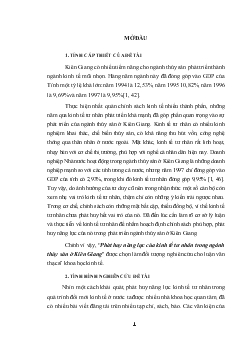 Phát huy năng lực của kinh tế tư nhân trong ngành thủy sản ở Kiên Giang