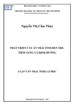Phát triển cây ăn trái tỉnh Bến Tre: Tiềm năng và định hướng
