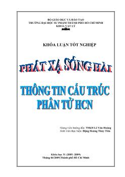 Phát xạ sóng hài thông tin cấu trúc phân tử HCN