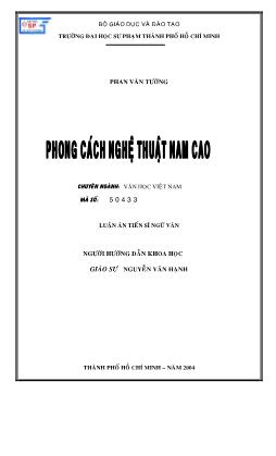 Phong cách nghệ thuật Nam Cao