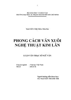 Phong cách văn xuôi nghệ thuật Kim Lân