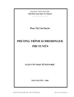 Phương trình Schrodinger phi tuyến