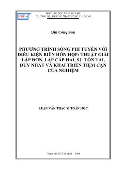 Phương trình sóng phi tuyến với điều kiện biên hỗn hợp: thuật giải, lặp đơn, lặp cấp hai, sự tồn tại, duy nhất và khai triển tiệm cận của nghiệm