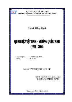 Quan hệ Việt Nam - Vương Quốc Anh (1973 - 2004) (Vietnamland)