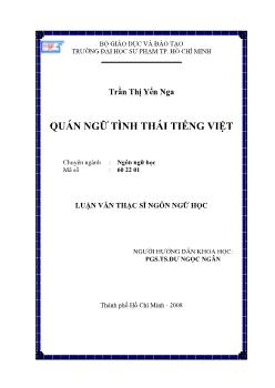 Quán ngữ tình thái Tiếng Việt