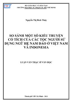 So sánh một số kiểu truyện cổ tích của các tộc người sử dụng ngữ Hệ Nam Đảo ở Việt Nam và Indonesia