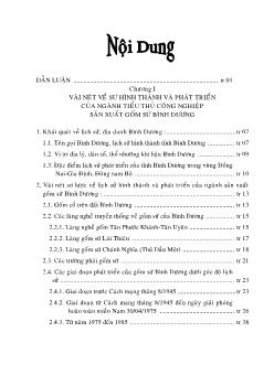 Sự phát triển của ngành tiểu thủ công nghiệp gốm sứ tỉnh Bình Dương trong thời kỳ từ năm 1986 đến năm 2000