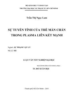 Sự tuyến tính của thế màn chắn trong Plasma liên kết mạnh