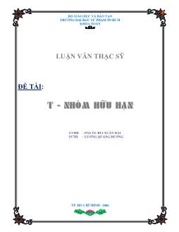 T - Nhóm hữu hạn