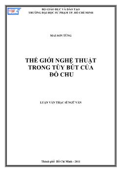 Thế giới nghệ thuật trong tùy bút của Đỗ Chu