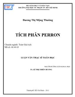 Tích phân Perron