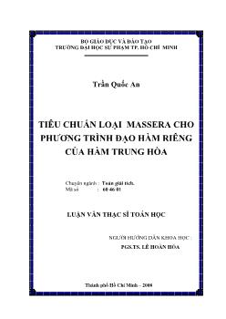 Tiêu chuẩn loại massera cho phương trình đạo hàm riêng cho hàm trung hòa