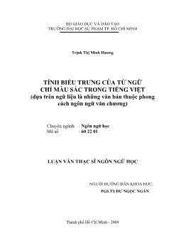 Tính biểu trưng của từ ngữ chỉ màu sắc trong tiếng Việt (dựa trên ngữ liệu là những văn bản thuộc phong cách ngôn ngữ văn chương