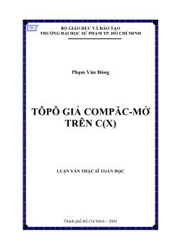 Tôpô giả Compăc - Mở trên C(x)