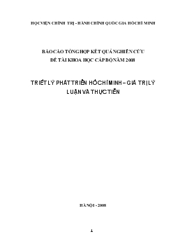 Triết lý phát triển Hồ Chí Minh