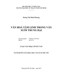 Văn hóa tâm linh trong văn xuôi trung đại