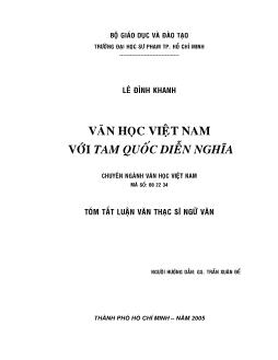 Văn học Việt Nam với Tam Quốc Diễn Nghĩa