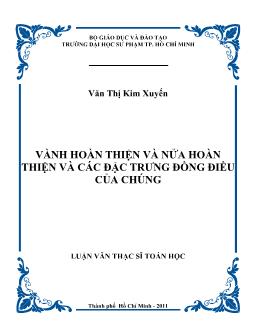 Vành hoàn thiện và nửa hoàn thiện và các đặc trưng đồng điệu của chúng