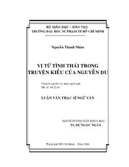 Vị từ tình thái trong Truyện Kiều của Nguyễn Du