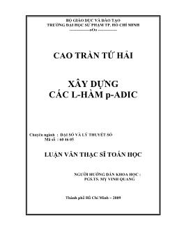 Xây dựng các L-Hàm p-Adic