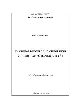 Xây dựng đường cong chỉnh hình với một số tập vô hạn số khuyết